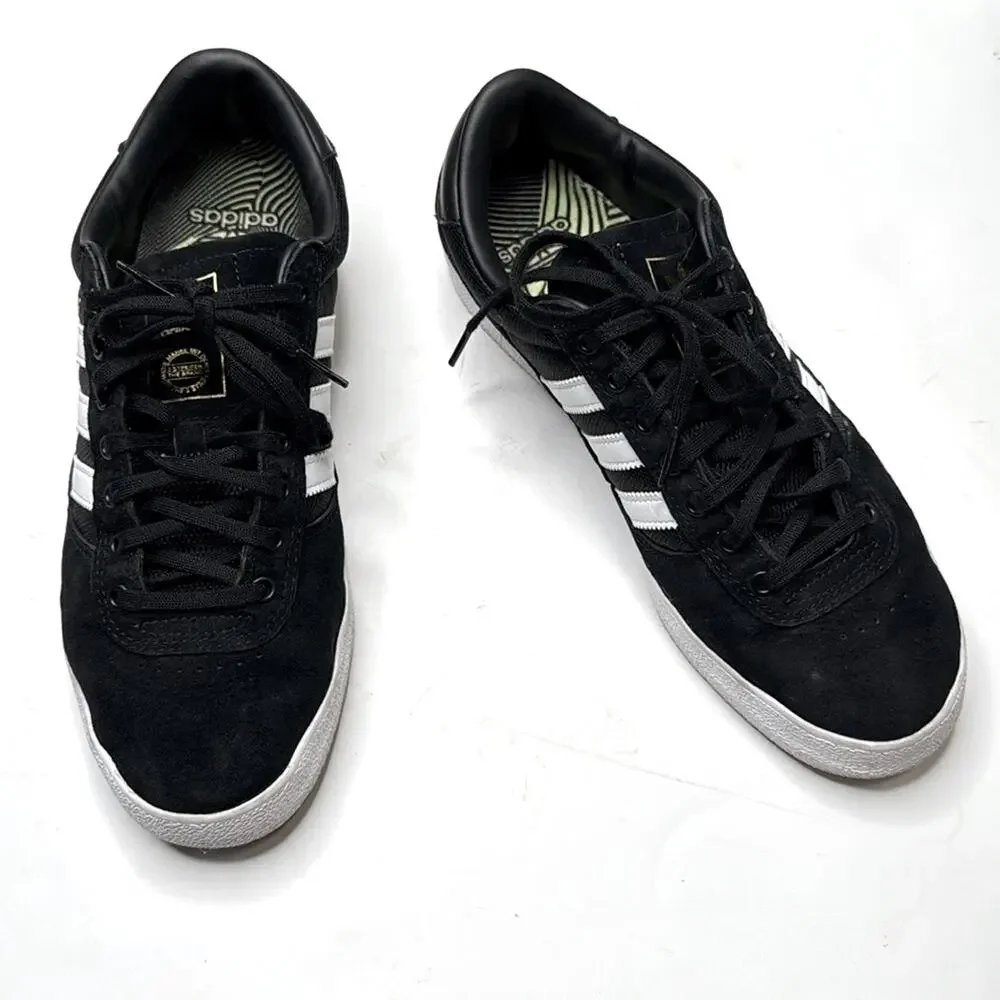 Adidas Men’s Puig Indoor Shoes Black White Stripe Sneaker S-348 Sz 10.5